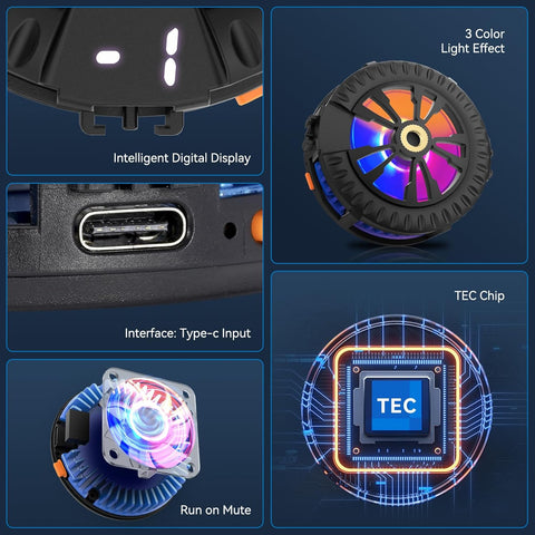 MEMO CX08 CX07 Mobile Phone Cooler Magnetic Cooling Fan Case Radiator For PUBG Gaming Back Clip Cool Heat Sink For Smartphones