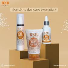 BNB Rice Glow Day Care Essentials (Rice Extract Facewash + Rice Extract Cream + Rice Extract Serum)